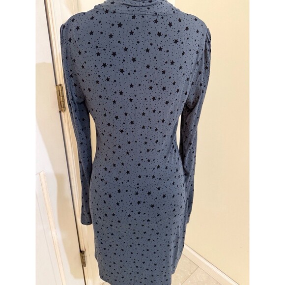 Boden‎ Betty Dress Size 2 Gray Black Cosmic Stars Soft STRETCHY Swingy Comfy - Picture 4 of 12